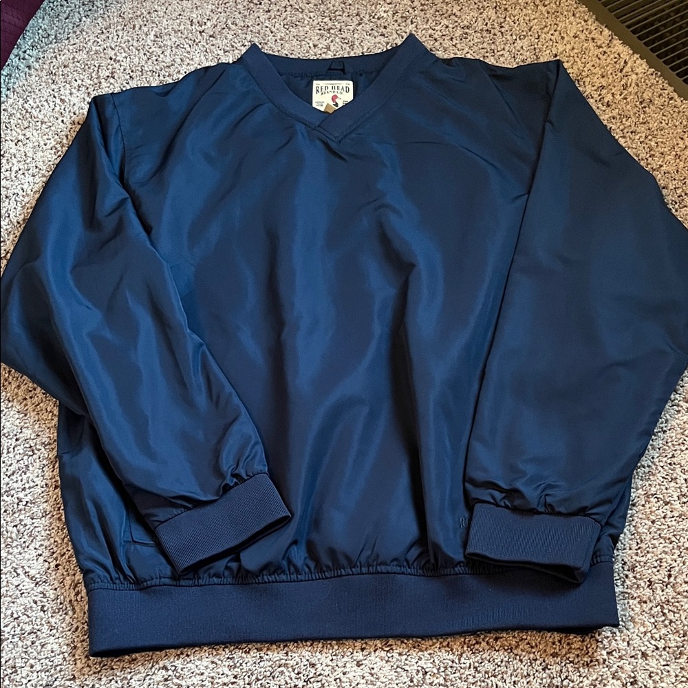 RedHead Men's V-Neck Navy Polyester Pullover